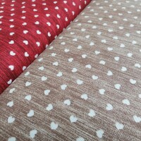 Tessuto decorativo Naira cuori beige