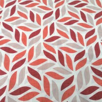 Tessuto decorativo Coord foglie rosse