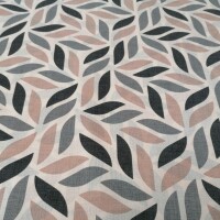 Tessuto decorativo Coord foglie grigio