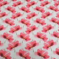 Tessuto decorativo Fiori rossi