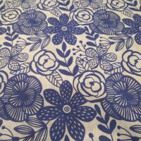 Tessuto decorativo PIPO FIORE BLU