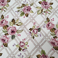 Tessuto decorativo CASTLE ROSE GRID