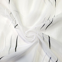 Tenda in voile con ricamo Gerster grigio 195/0810
