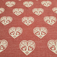 Tessuto decorativo di lusso CUORE CON CERVO