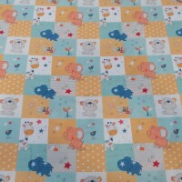 Tessuto in cotone BABY ZOO multicolore