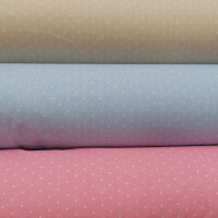 Tessuto di cotone a pois beige 2a qualità