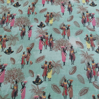 Tessuto decorativo Verde Africa