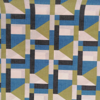 Tessuto decorativo Geo blu