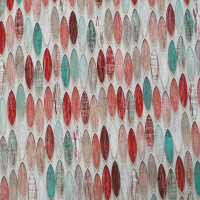 Tessuto decorativo Surf rosso-turchese