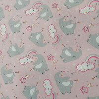 Maglia in cotone con stampa ELEFANTE rosa