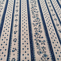 Tessuto di cotone MAJOLIKA riga blu