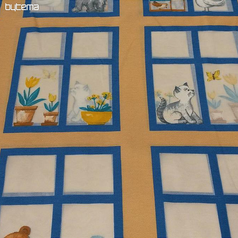 Tessuto decorativo per bambini Animali alla finestra II