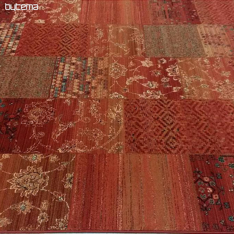 Tappeti di lusso in lana ROYAL PATCHWORK rosso