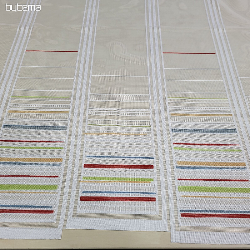 Tenda per bambini su una vetrata - jacquard Strisce colorate