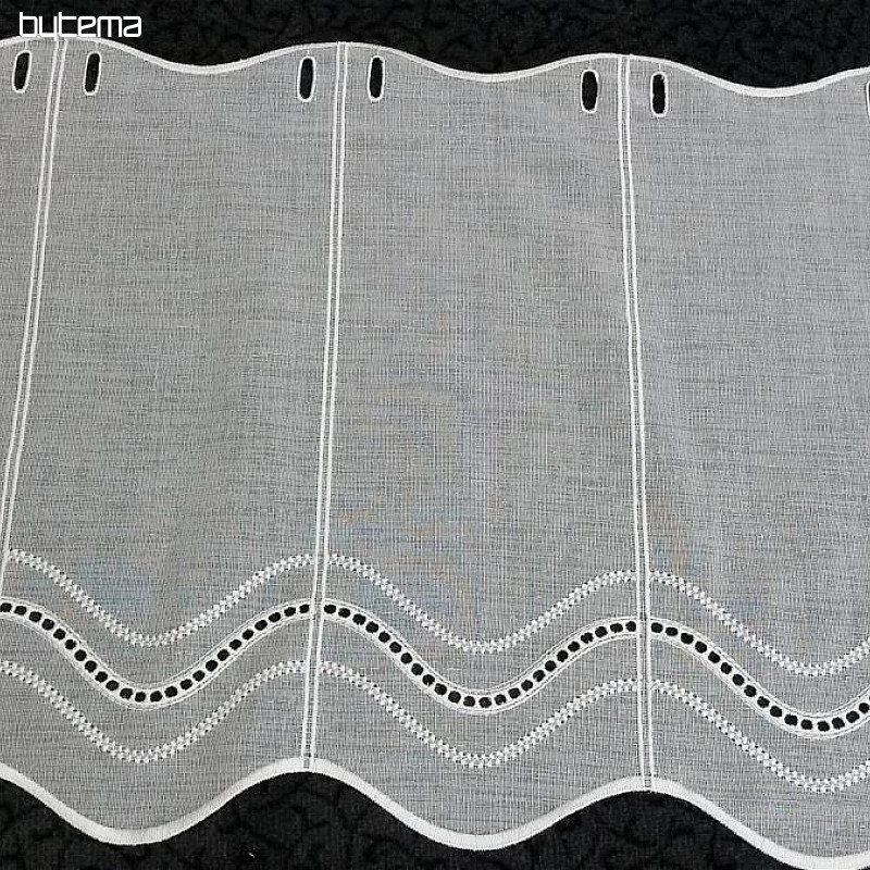 Tenda moderna ricamata V52 bianco panna