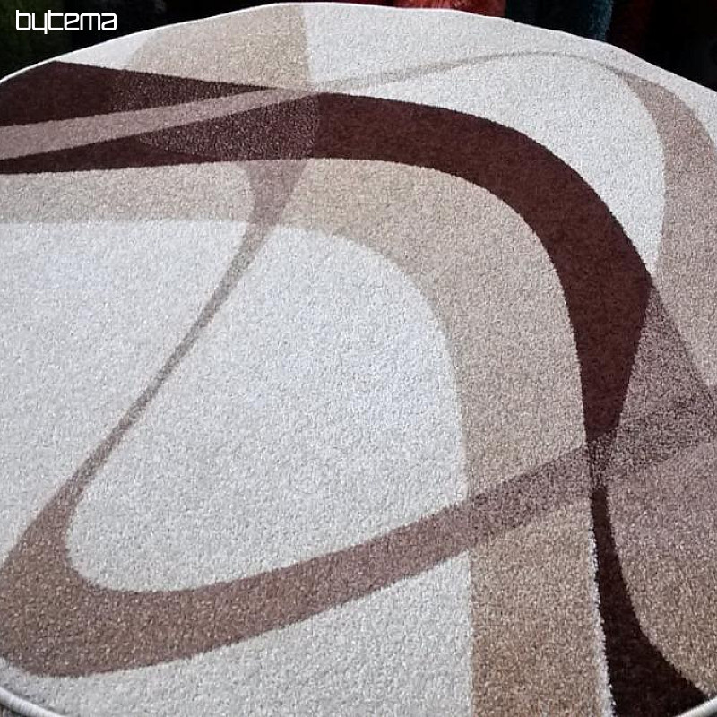 tappeto circolare MARRONE crema