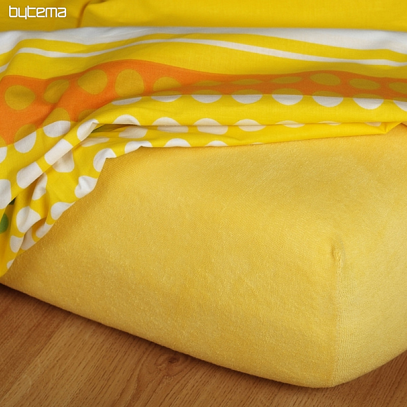 Lenzuolo in spugna colore giallo scuro