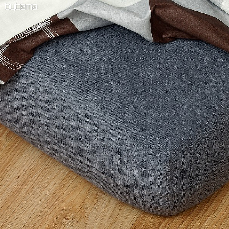 Lenzuolo in spugna colore grigio scuro