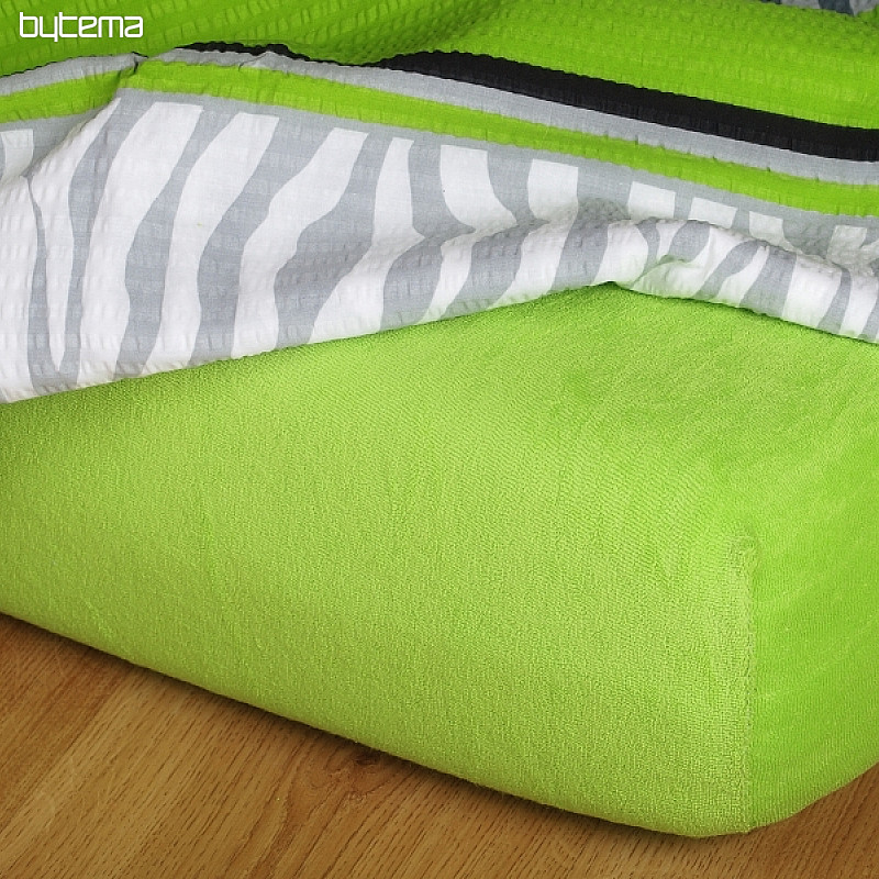 Lenzuolo in spugna color kiwi