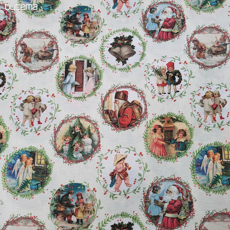 Tessuto per decorazioni natalizie VICTORIAN CHRISTMAS