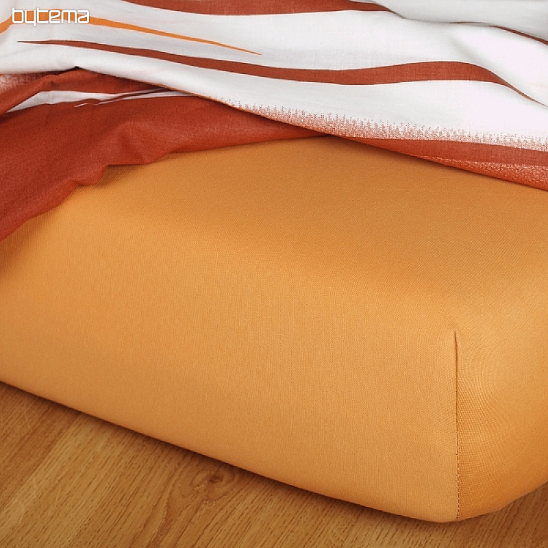 Lenzuolo in jersey color caramello