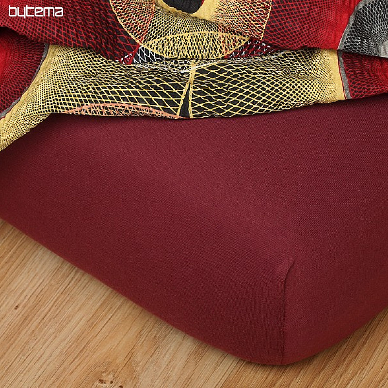 Lenzuolo in jersey colore bordeaux