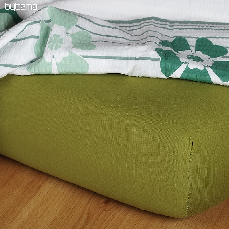 Lenzuolo in jersey colore oliva