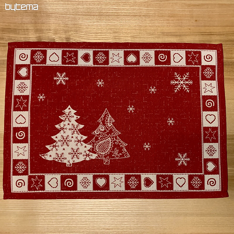 Impostazione della tabella Albero di Natale rosso