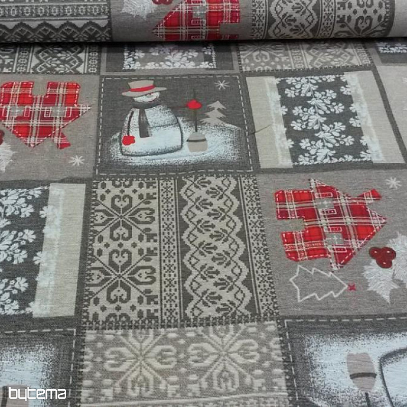 Tessuto decorativo natalizio Pupazzo di neve I