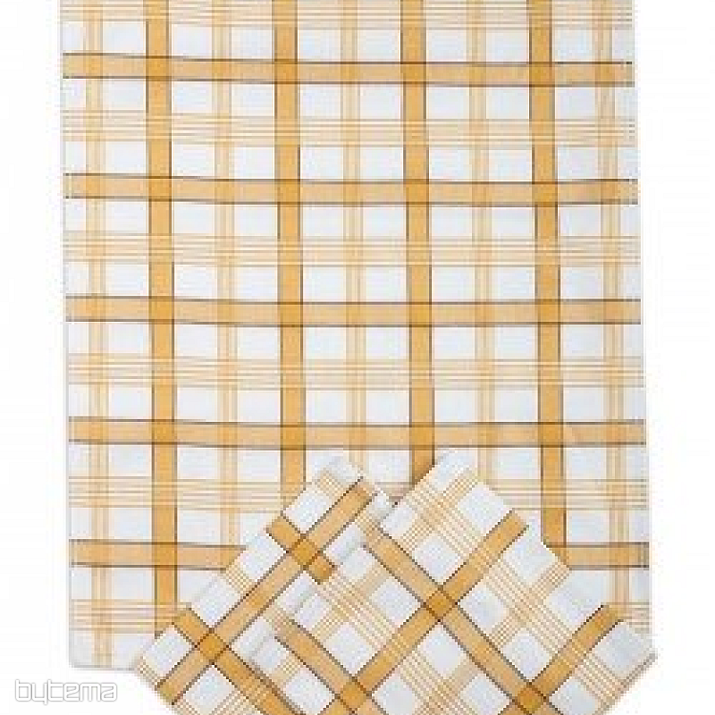 Asciugamani MODERN CHECKERED OKHER 3 pezzi