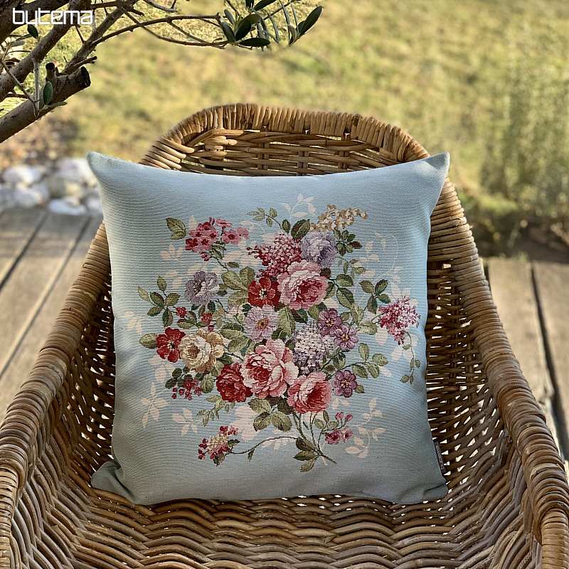 Fodera per cuscino arazzo FIORE BLU