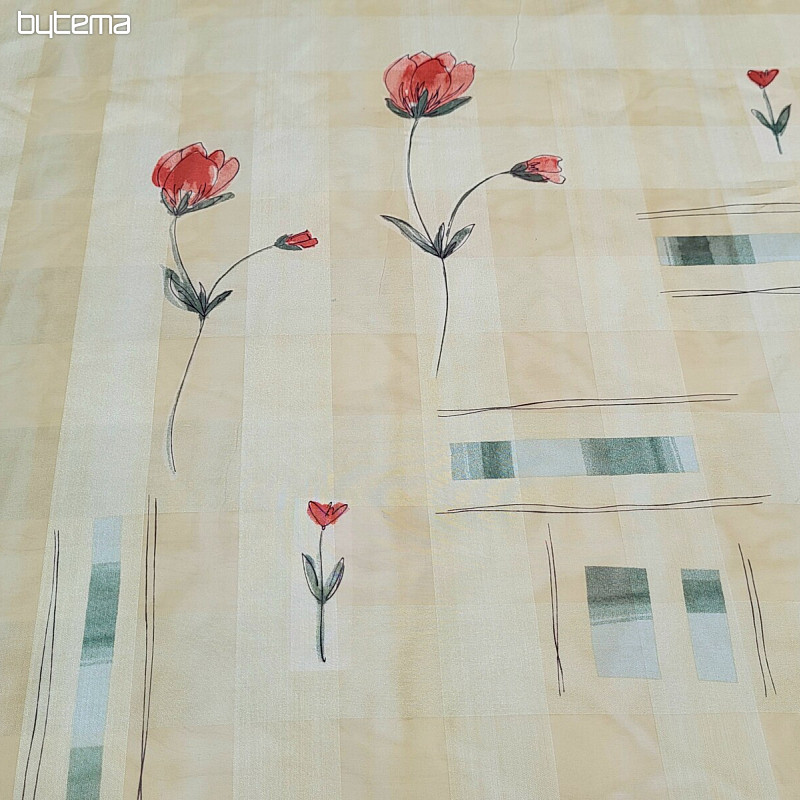TENDA GIALLA CON I FIORI