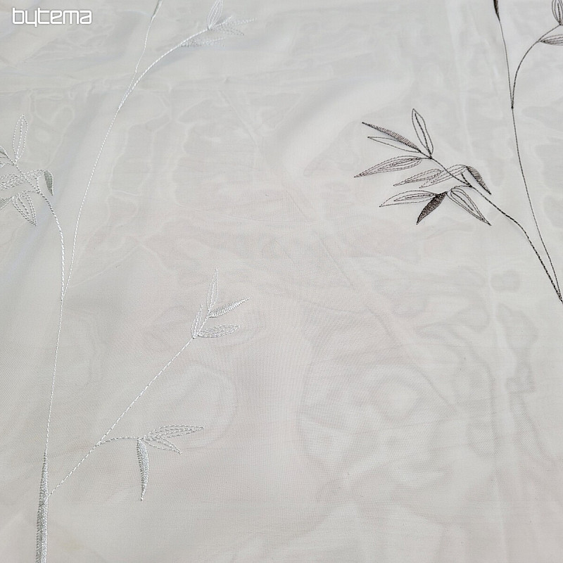 Tenda ricamata di lusso GERSTER 11757 bianca