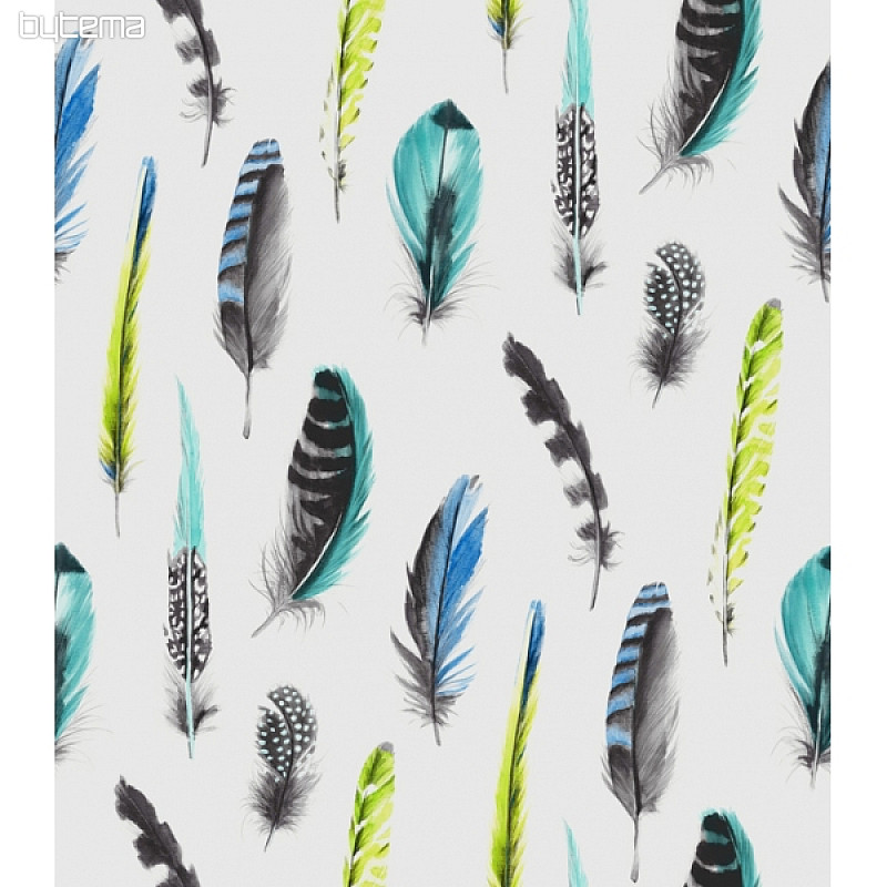 Tessuto decorativo Piume blu