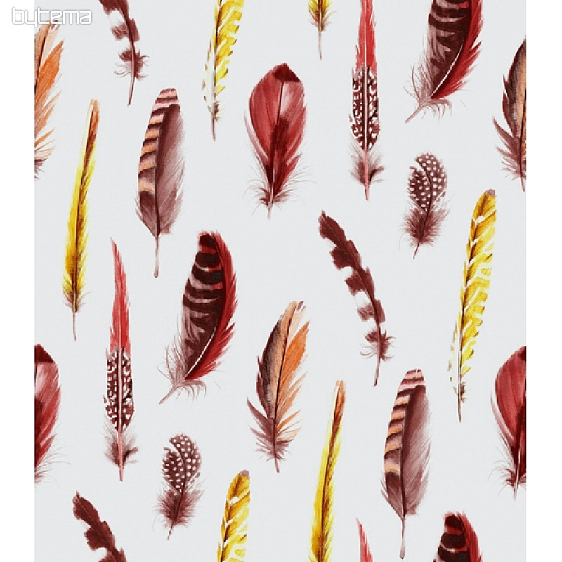 Tessuto decorativo Piume rosse