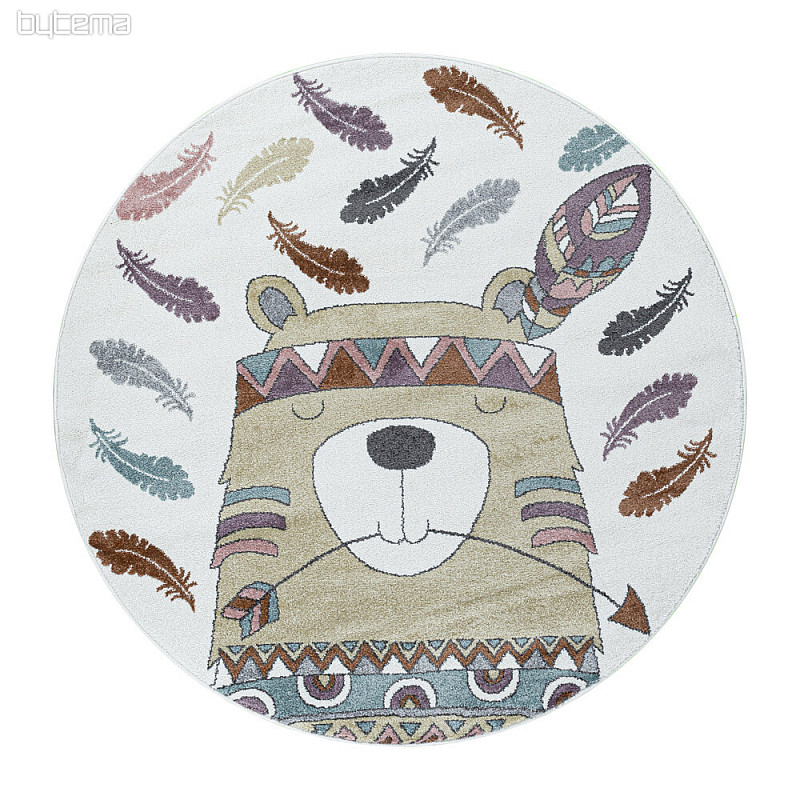 Tappeto rotondo per bambini FUNNY di colore indiano