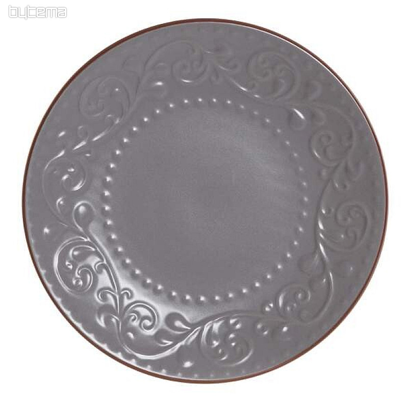 Piatto dessert GRAY RELIEF 21x2,5 cm grigio