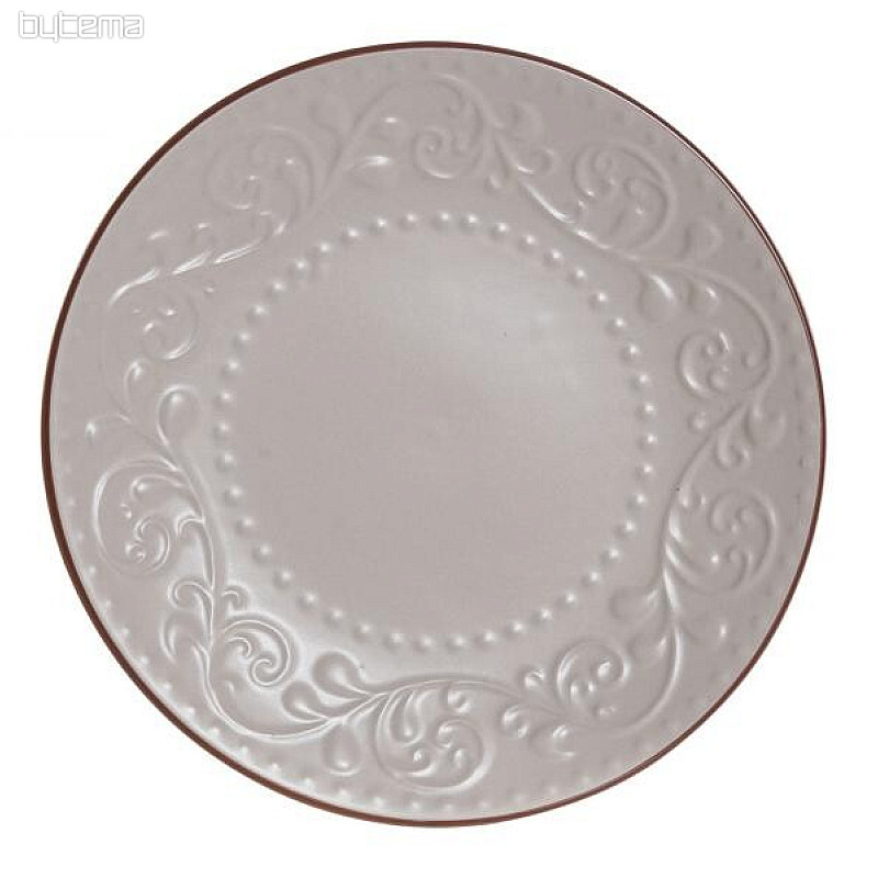 Piatto dessert BEIGE RELIEF 21x2,5 cm beige