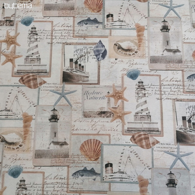 Tessuto decorativo Cartolina dell&#39;oceano
