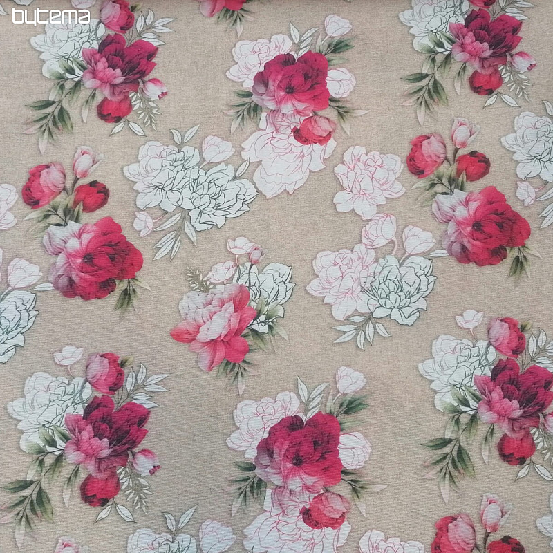 Tessuto decorativo Rosa Geraldine 3D