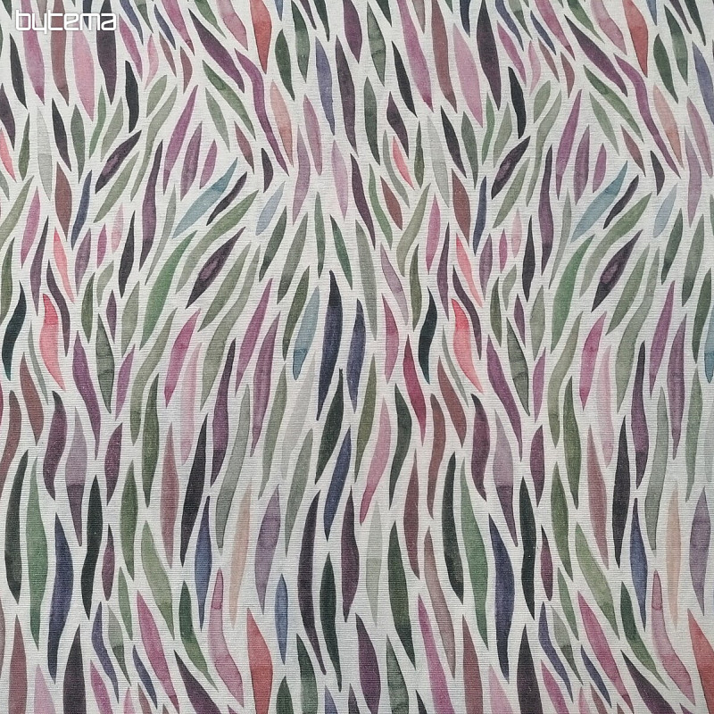 Tessuto decorativo Izaro verde-viola