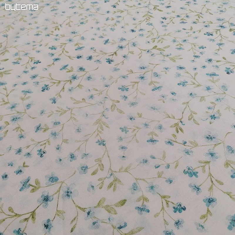 Tessuto di cotone blu mini sakura