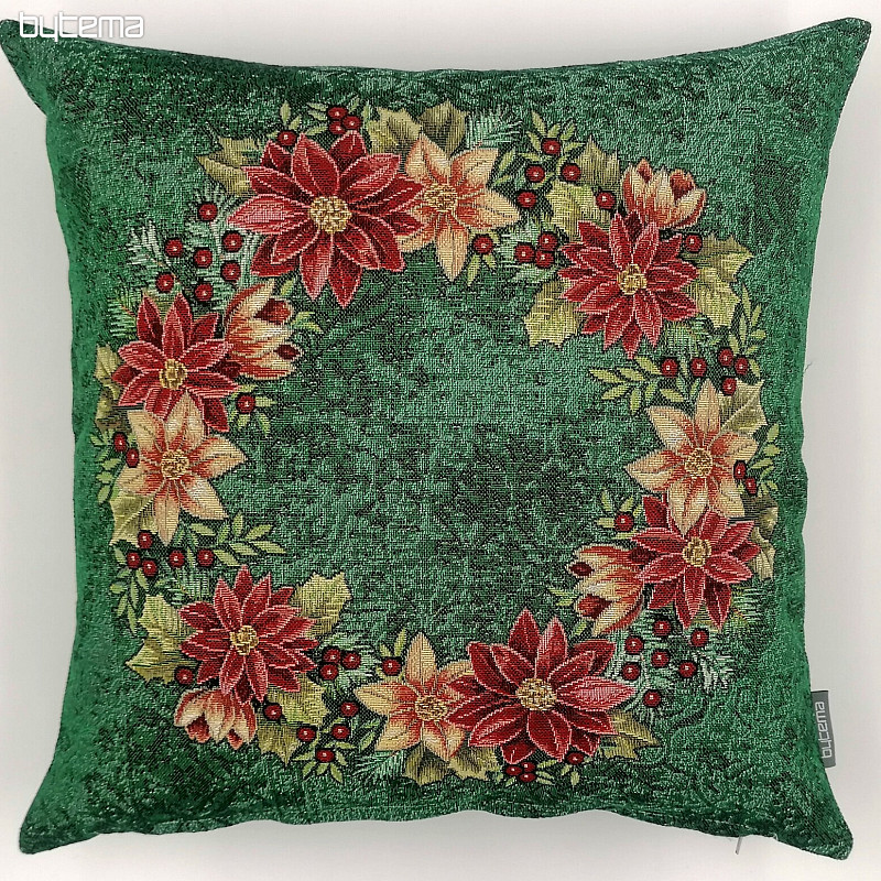 Copri arazzo natalizio CORONA DI NATALE ROSA VERDE