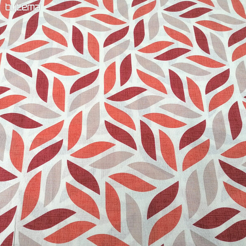 Tessuto decorativo Coord foglie rosse