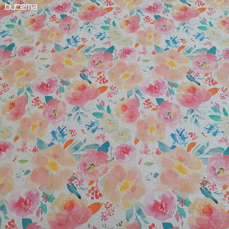 Tessuto decorativo Fiori pastello