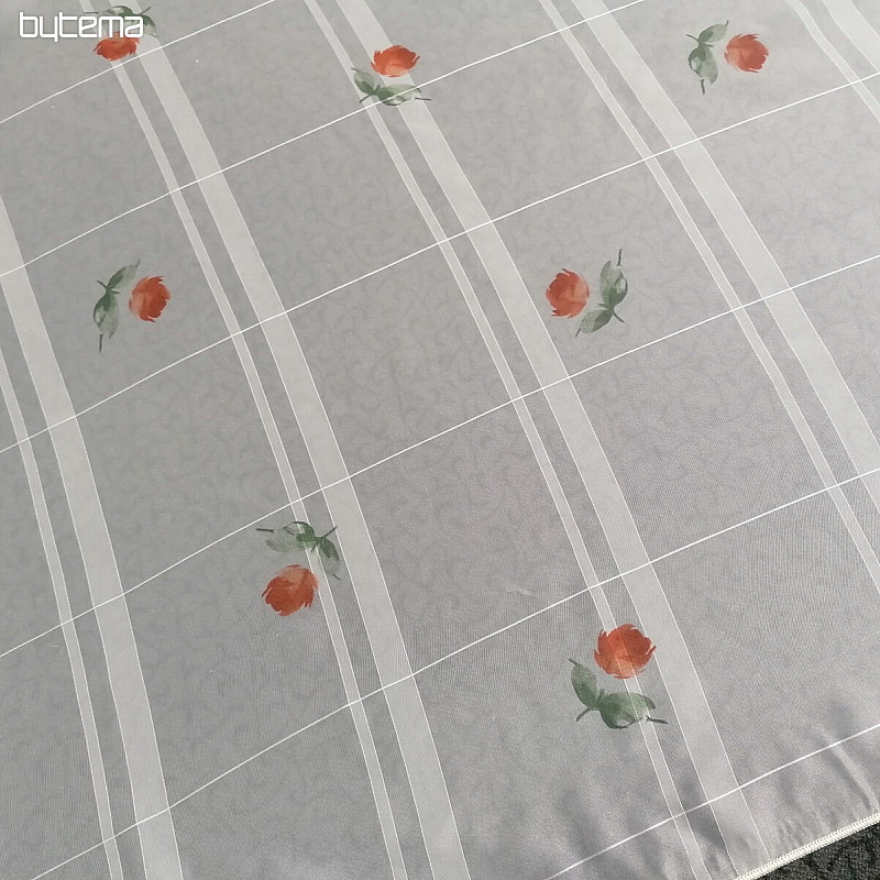 Tenda in voile crema chiaro - rose
