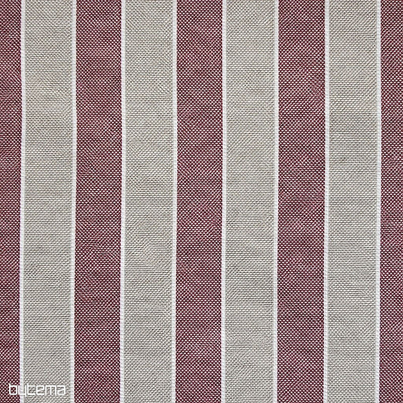 Tessuto decorativo strisce Trebol - bordeaux 2 cm 65