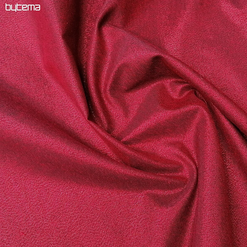 Tessuto per decorazioni natalizie Babbo Natale con lurex bordeaux