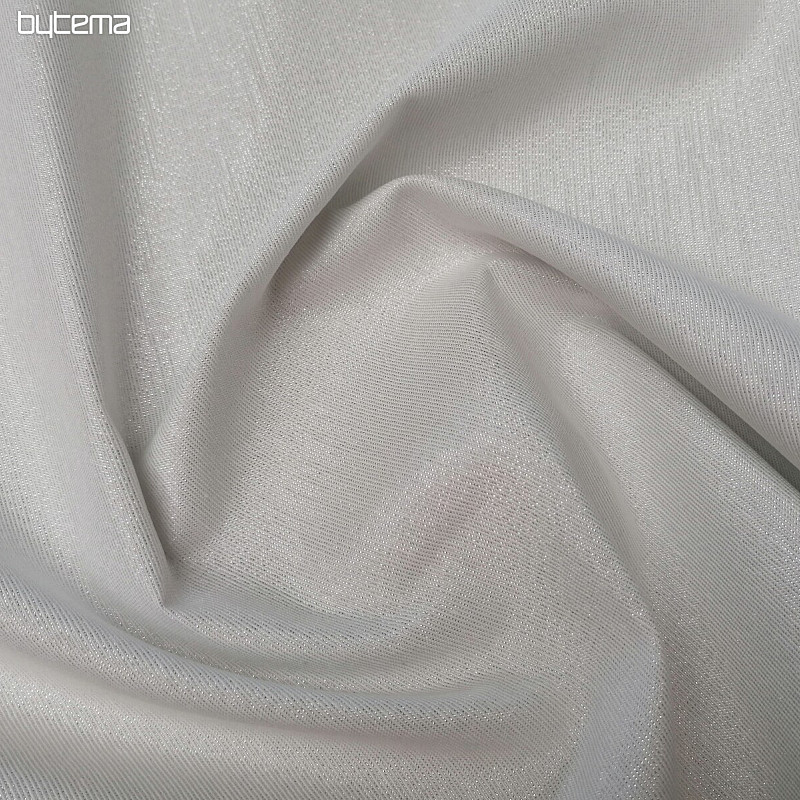 Tessuto decorativo natalizio Babbo Natale con lurex bianco-argento