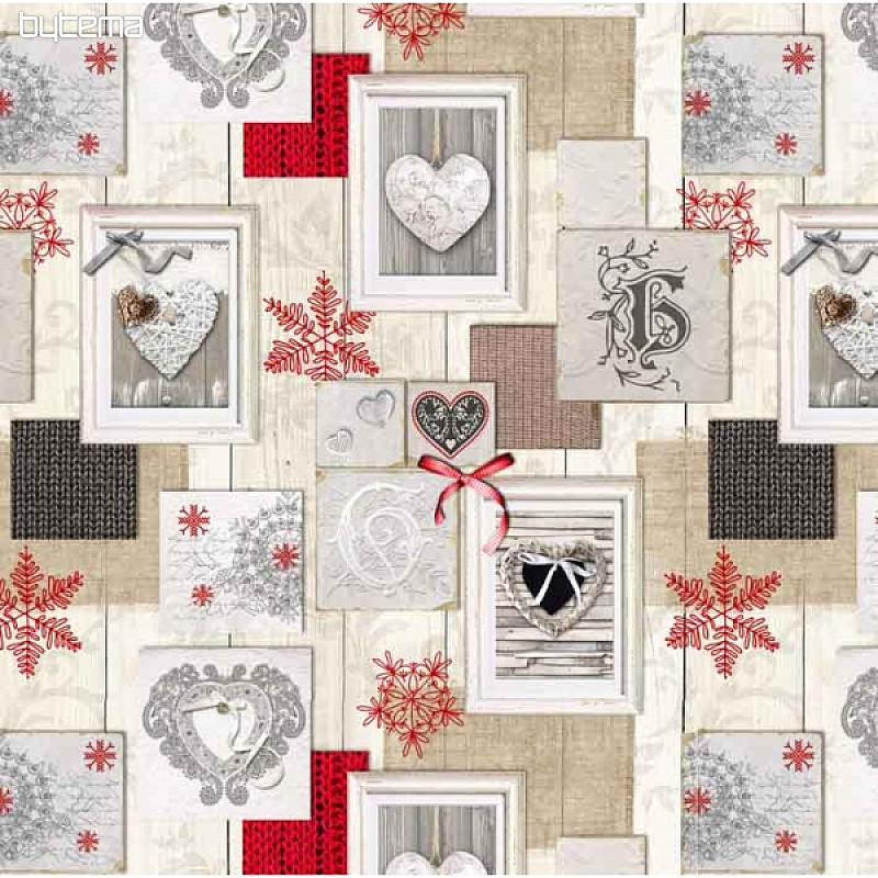 Tessuto decorativo CUORE 3D IN CORNICE